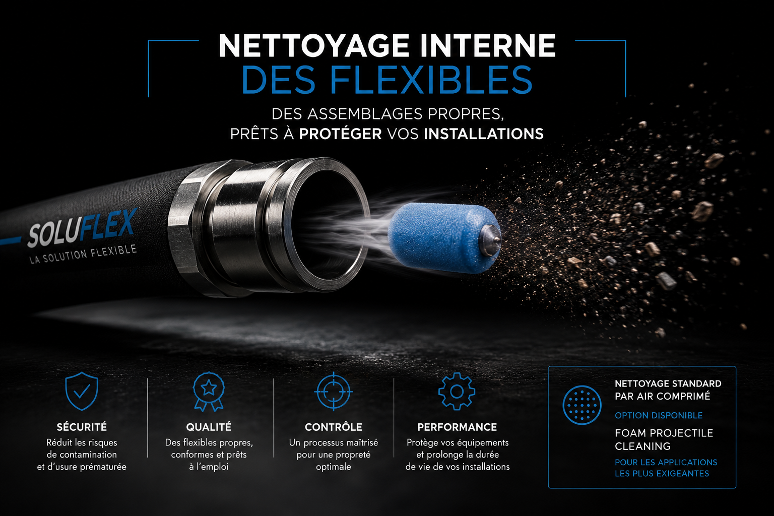 Nettoyage interne des flexibles SOLUFLEX